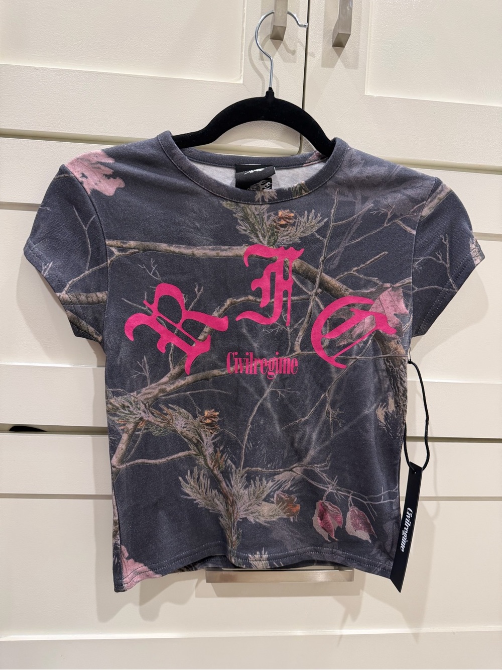 Civil Regime Eternam RFC Baby Tee in Bankai Camo size Small